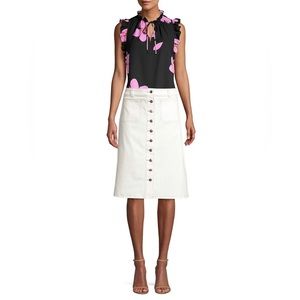 Kate spade new york Denim Button Midi Skirt